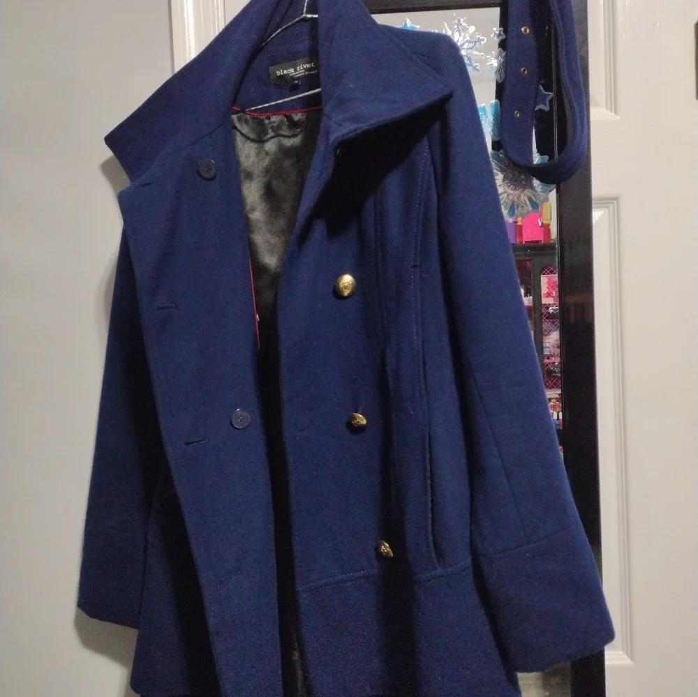 Black Rivet Coat - Picture 3 of 8